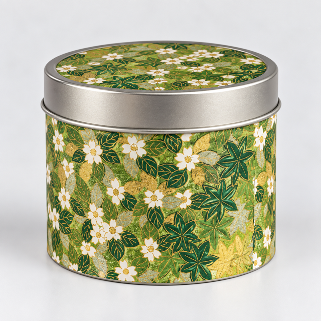 Japansk dåse med kirsebærblomster