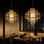 Mitsu Triple Hængelampe i Bambus - Japandi Design