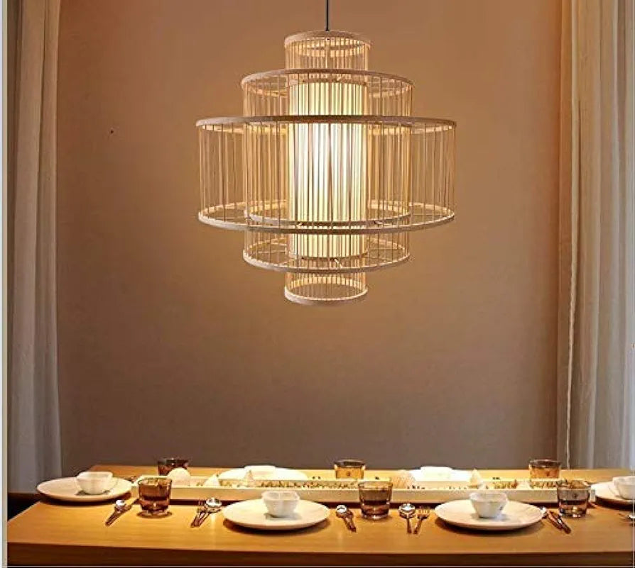 Mitsu Triple Hængelampe i Bambus - Japandi Design