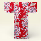 Pige Yukata - Princess & Peony - Rød 5-6 år