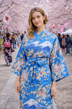 Dame Yukata - Sakura on Mt. Fuji