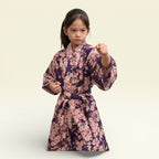 Pige Yukata - Colourful Sakura - 7-8 år