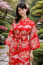Dame Yukata - Sakura on Mt. Fuji