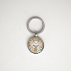 Nøglering Maneki Neko Pastel - produktbillede
